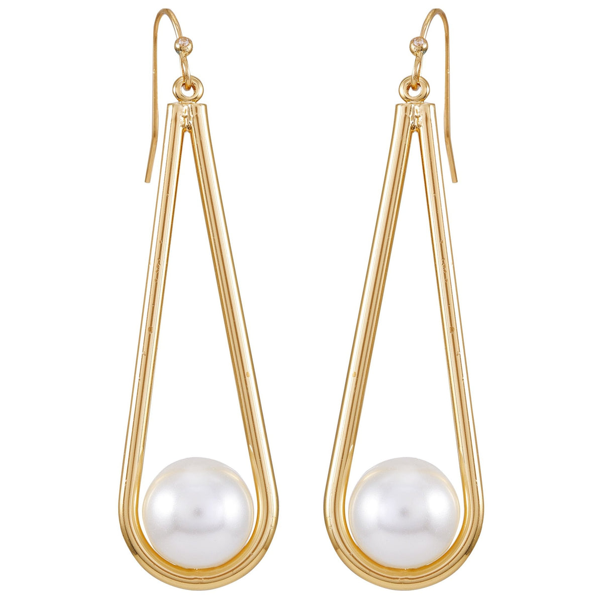 Goldtone Pearl Drop Dangle Earrings - Vince Camuto