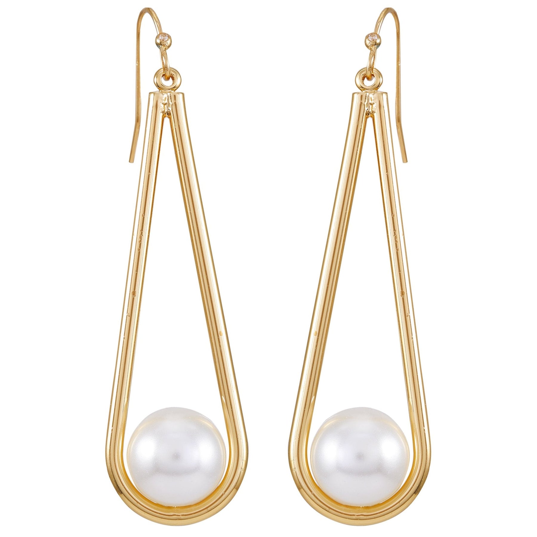 Goldtone Pearl Drop Dangle Earrings - Vince Camuto