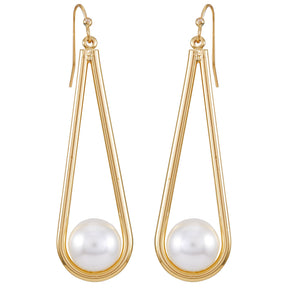 Goldtone Pearl Drop Dangle Earrings - Vince Camuto