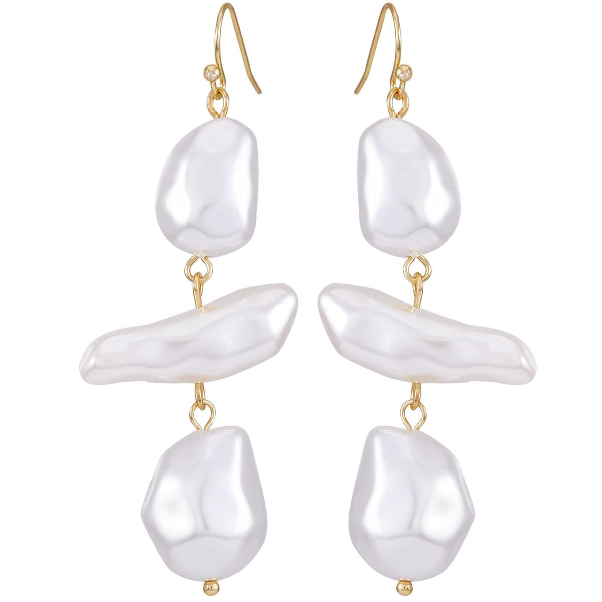 Goldtone Pearl Linear Drop Earrings - Vince Camuto