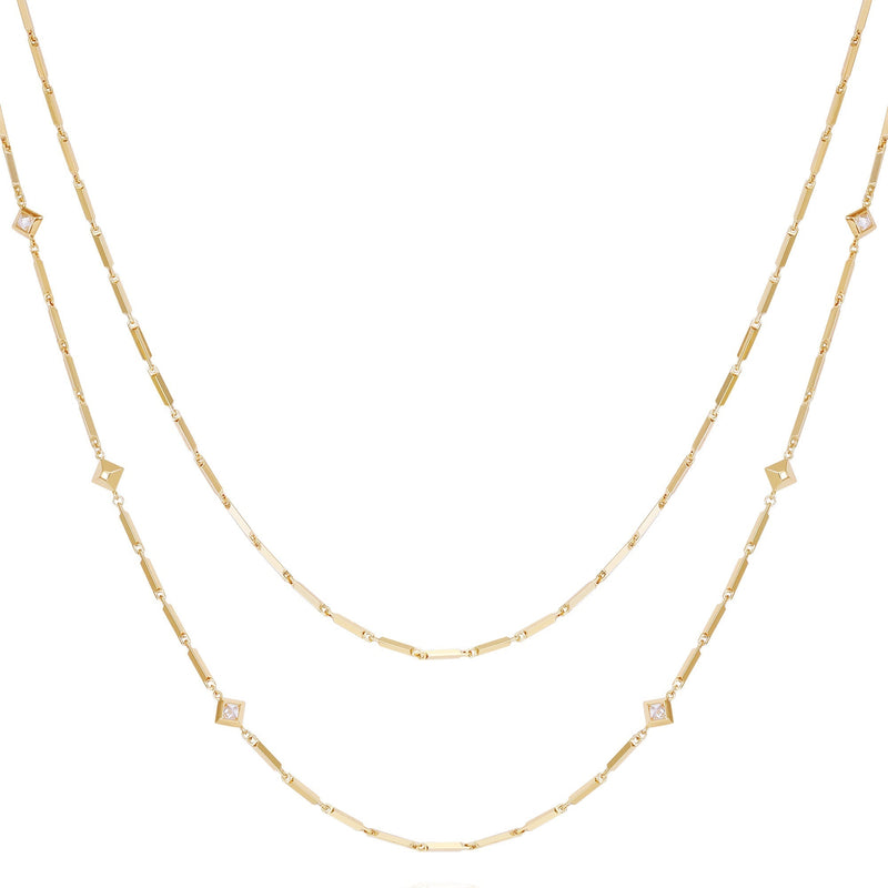 Goldtone Long Layered Necklace