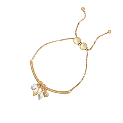Goldtone Gilded Leaf Charm Slider Bracelet - Vince Camuto
