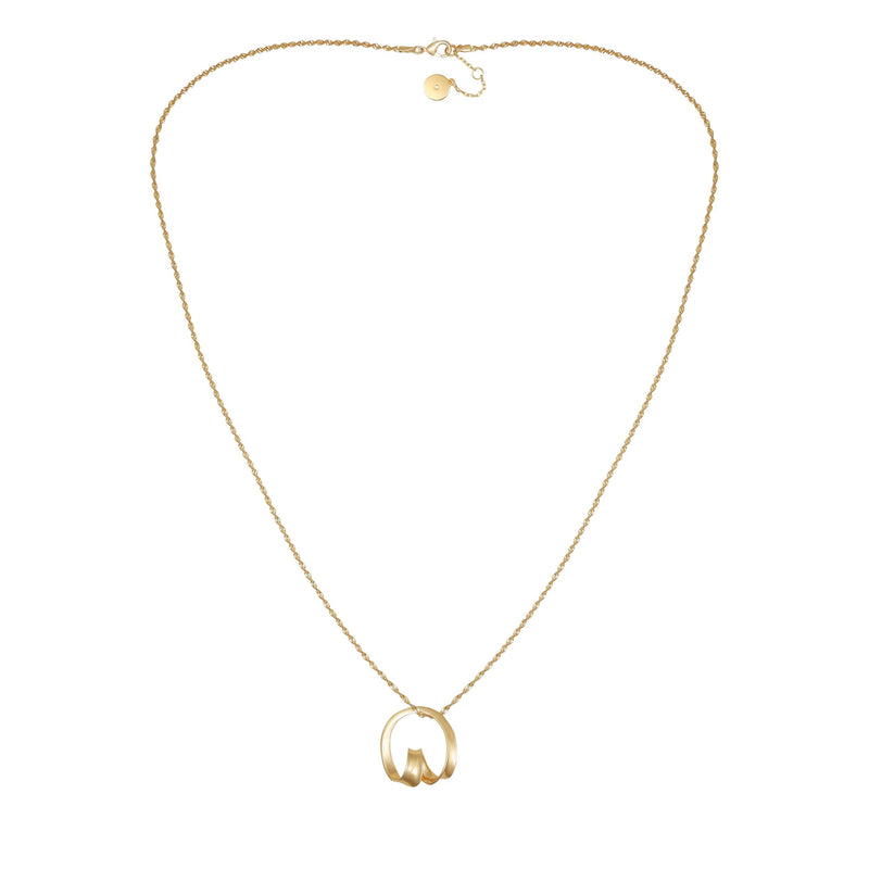Goldtone Herringbone Chain Long Necklace