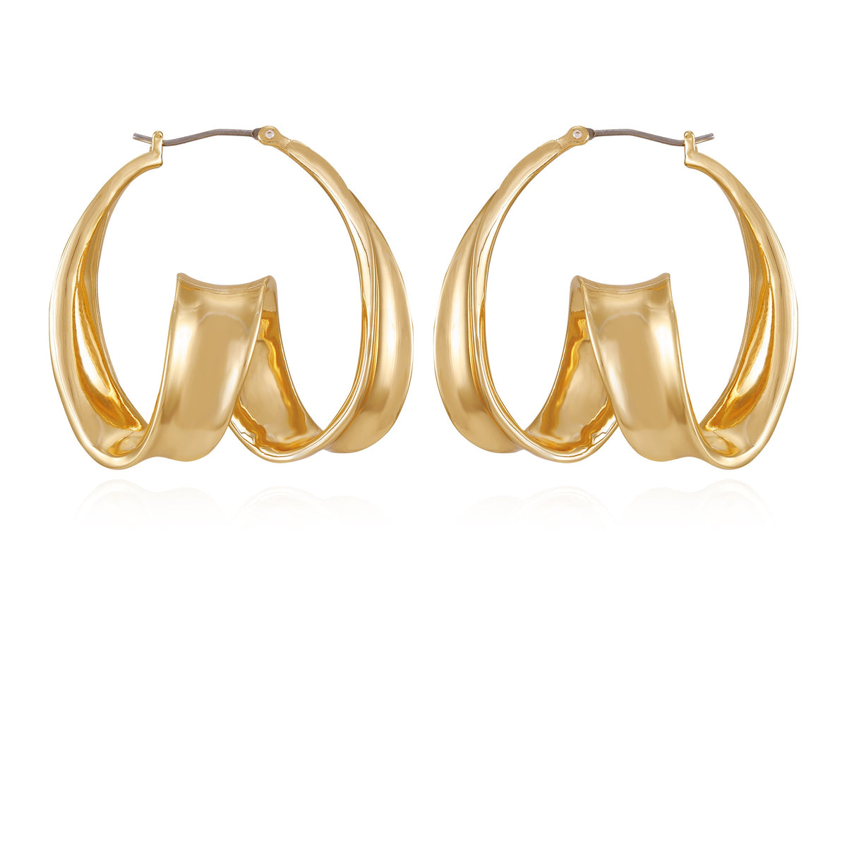 Goldtone Spiral Hoop Earrings - Vince Camuto