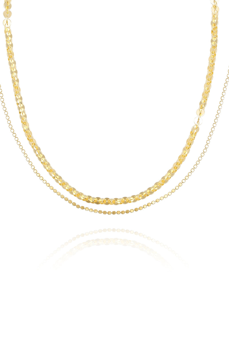 Layered Goldtone Chain Necklace