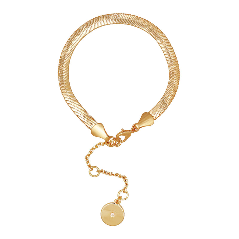 Goldtone Herringbone Chain Bracelet - Vince Camuto