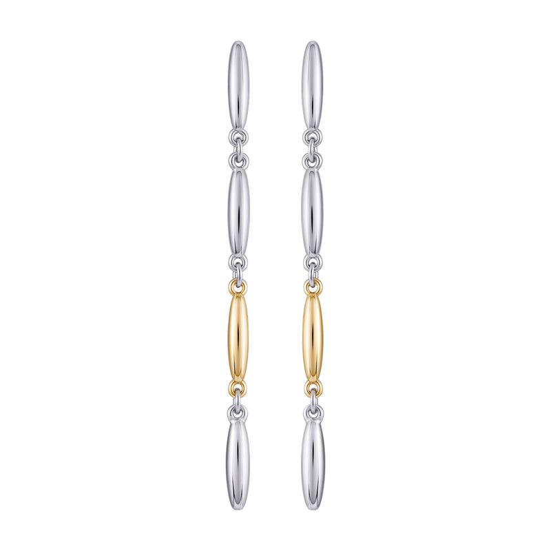 Two Tone Drop Earrings