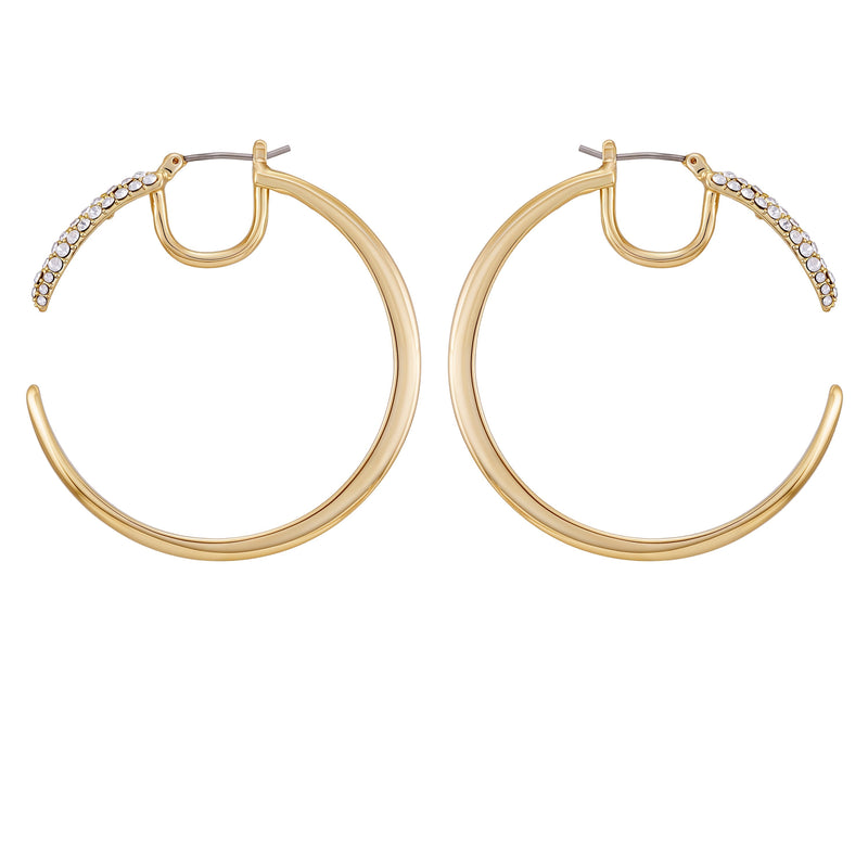 Crystal Pavé Large Hoop Earrings