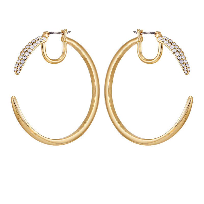 Crystal Pavé Large Hoop Earrings