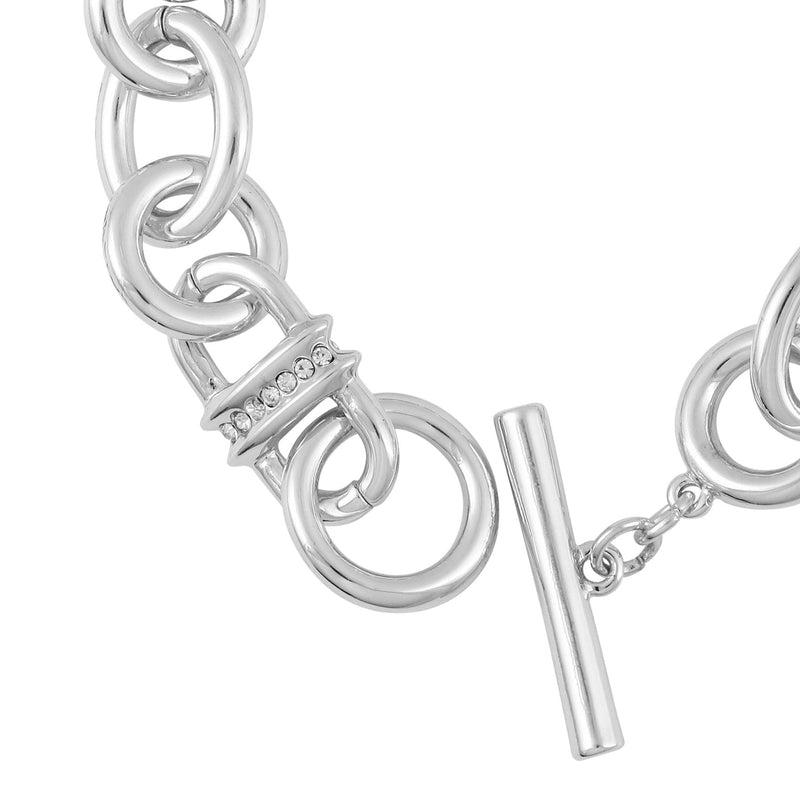 Silvertone Chain Link Toggle Bracelet - Vince Camuto