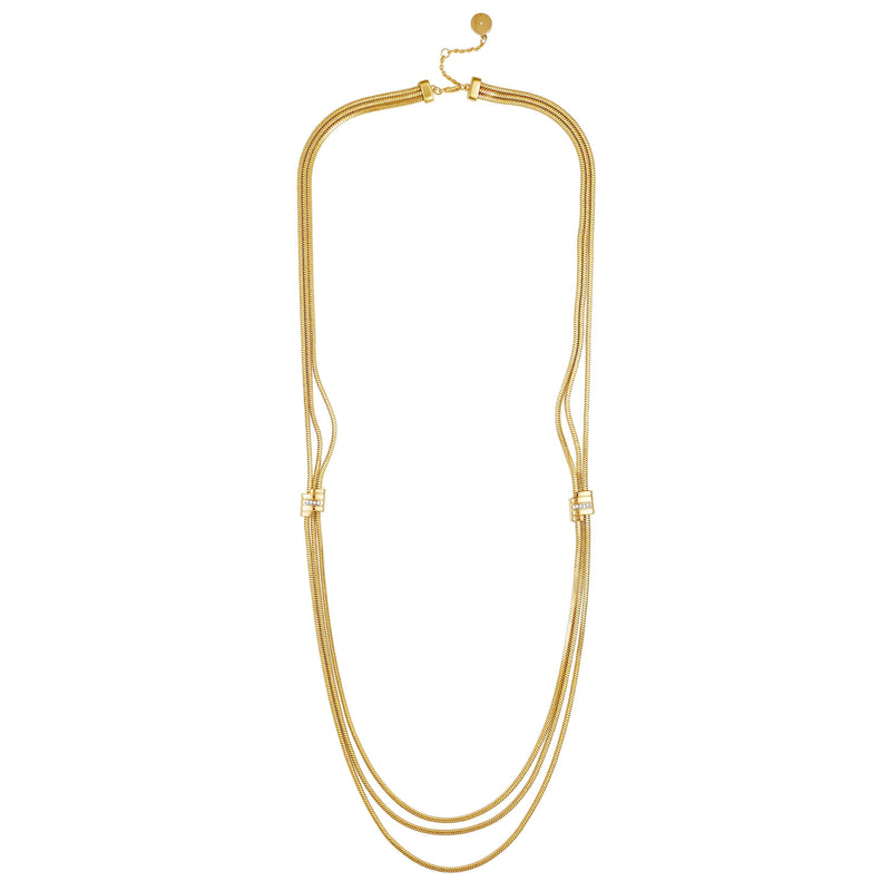 Multi Strand Goldtone Necklace