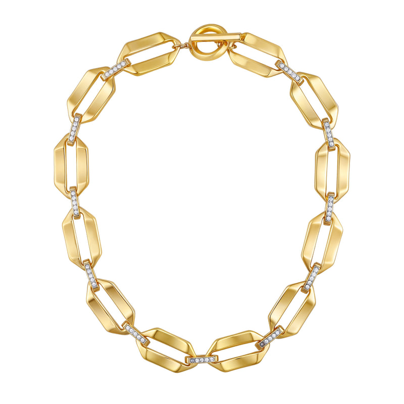 Statement Goldtone Link Necklace