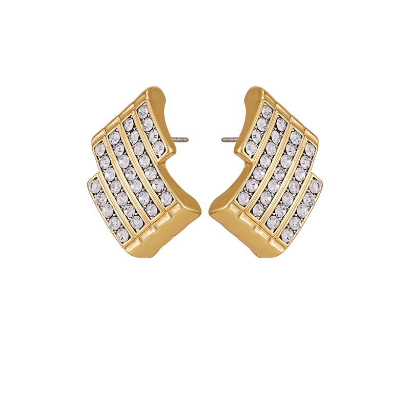 Crystal Bar Stud Earrings