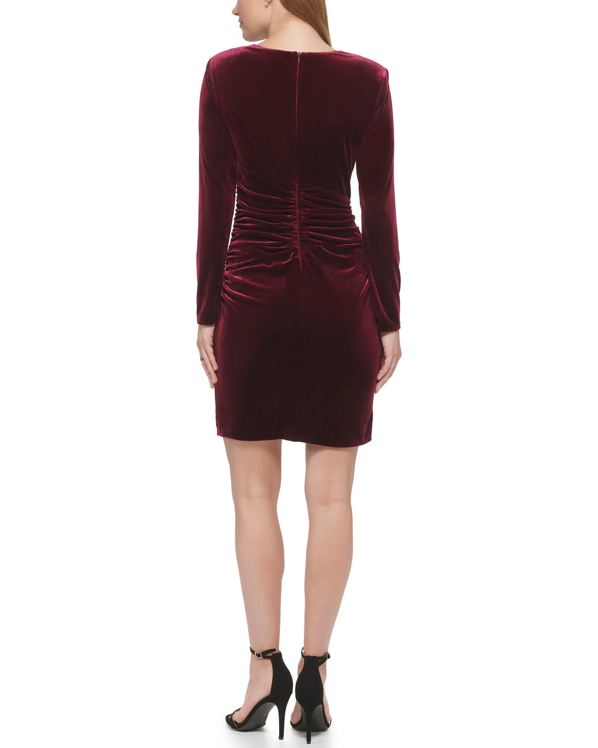 Ruched Velvet Sheath