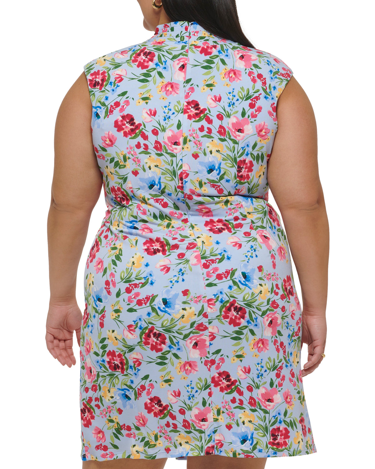 Plus-Size Floral-Print Faux-Wrap Dress