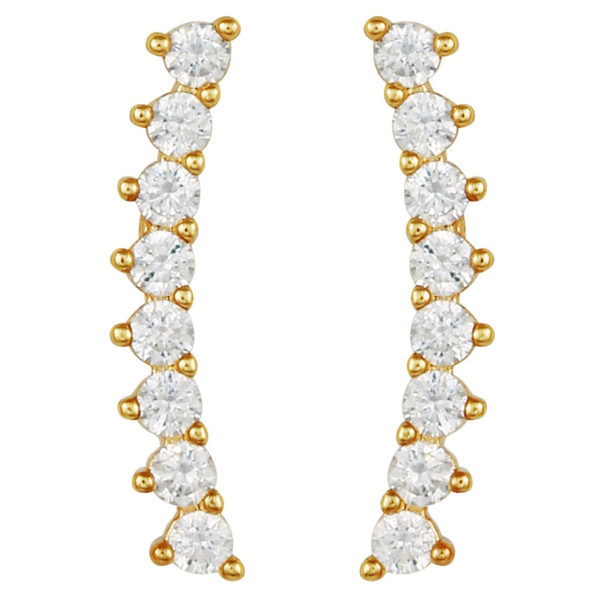 Cubic Zirconia Climber Earrings - Vince Camuto