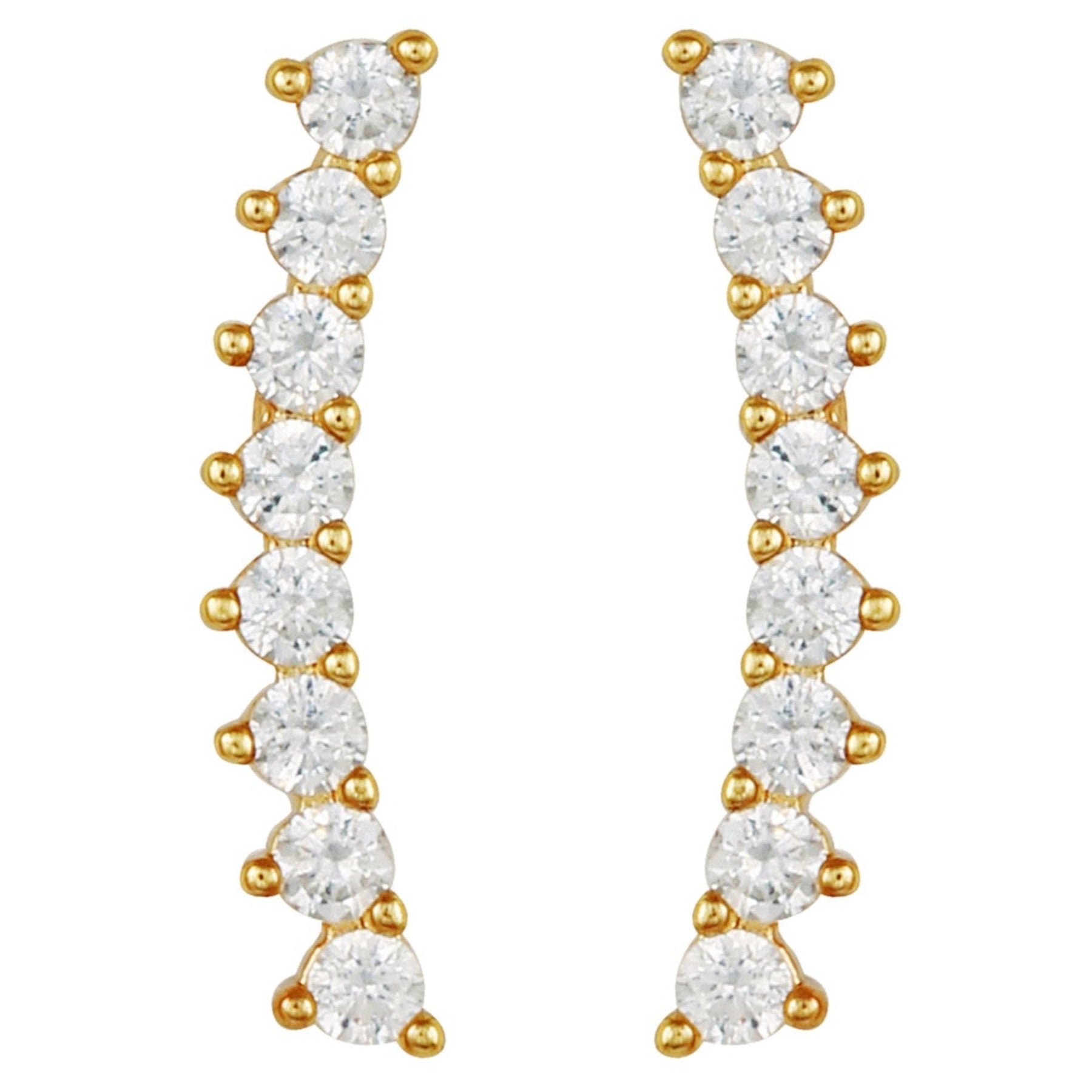 Cubic Zirconia Climber Earrings - Vince Camuto