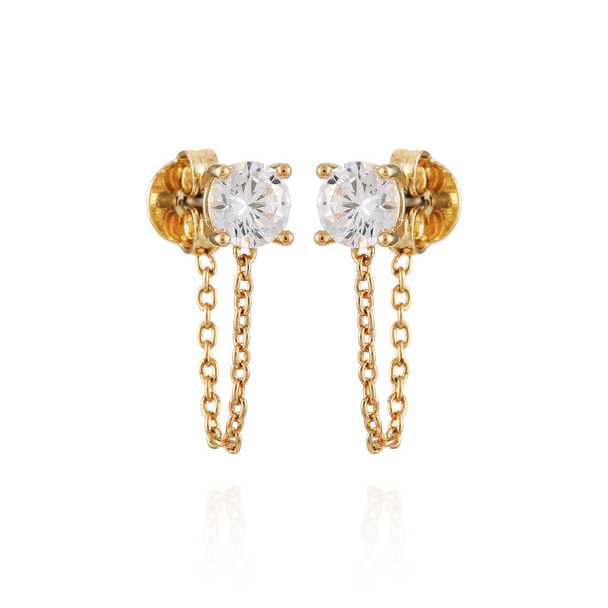 Crystal Stud Chain Dangle Drop Earrings - Vince Camuto