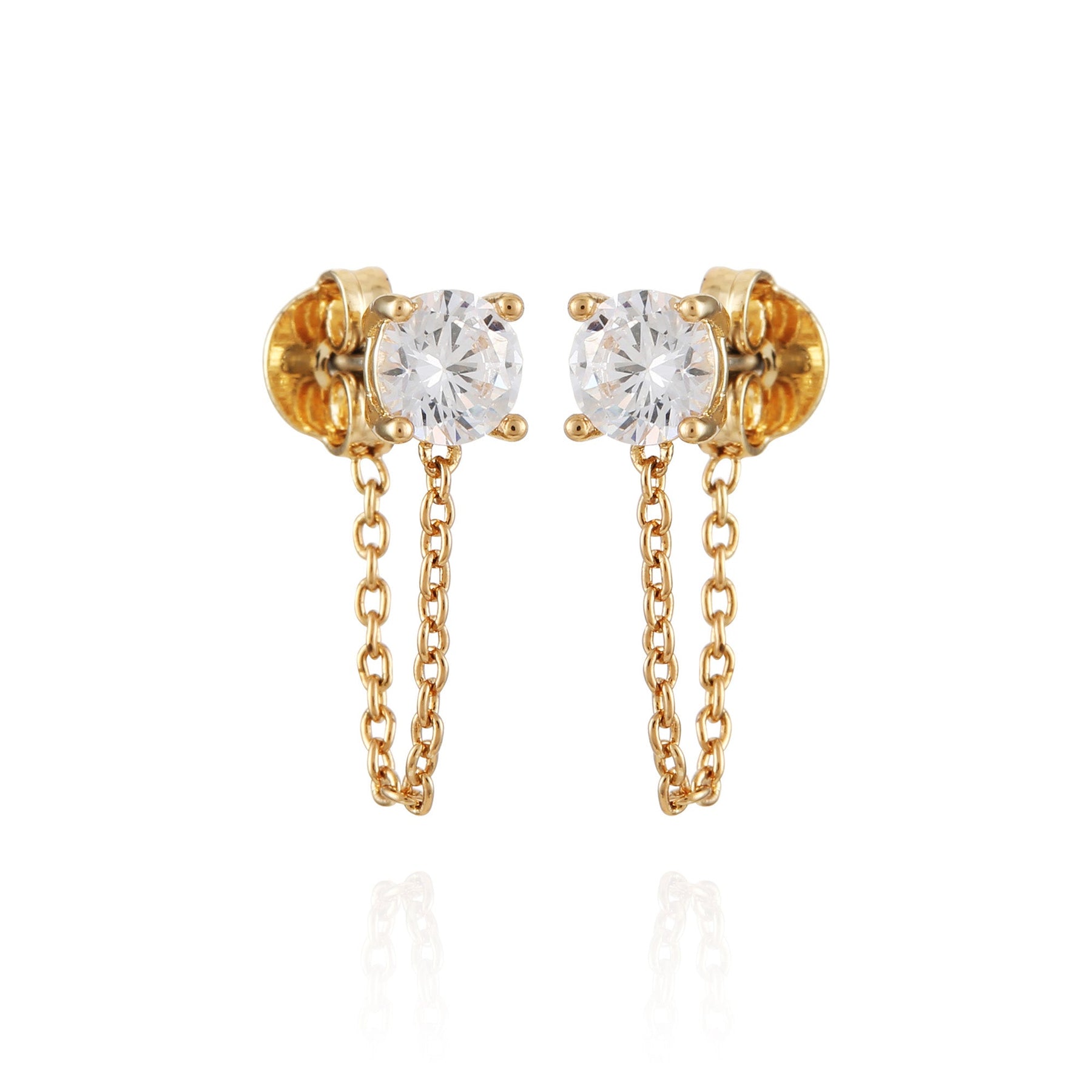 Crystal Stud Chain Dangle Drop Earrings - Vince Camuto