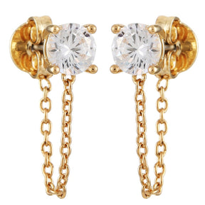 Crystal Stud Chain Dangle Drop Earrings - Vince Camuto