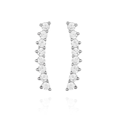 Cubic Zirconia Climber Earrings