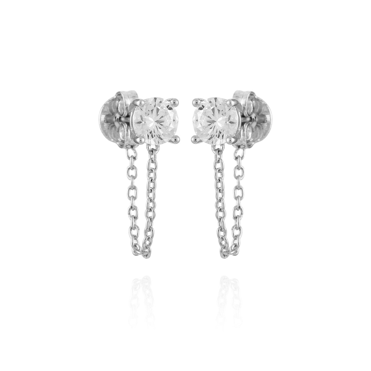Crystal Stud Chain Dangle Drop Earrings - Vince Camuto