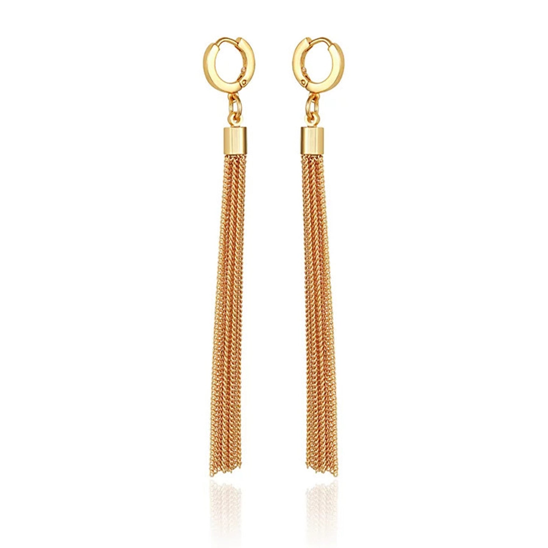 Goldtone Huggie Tassel Hoop Drop Earrings - Vince Camuto