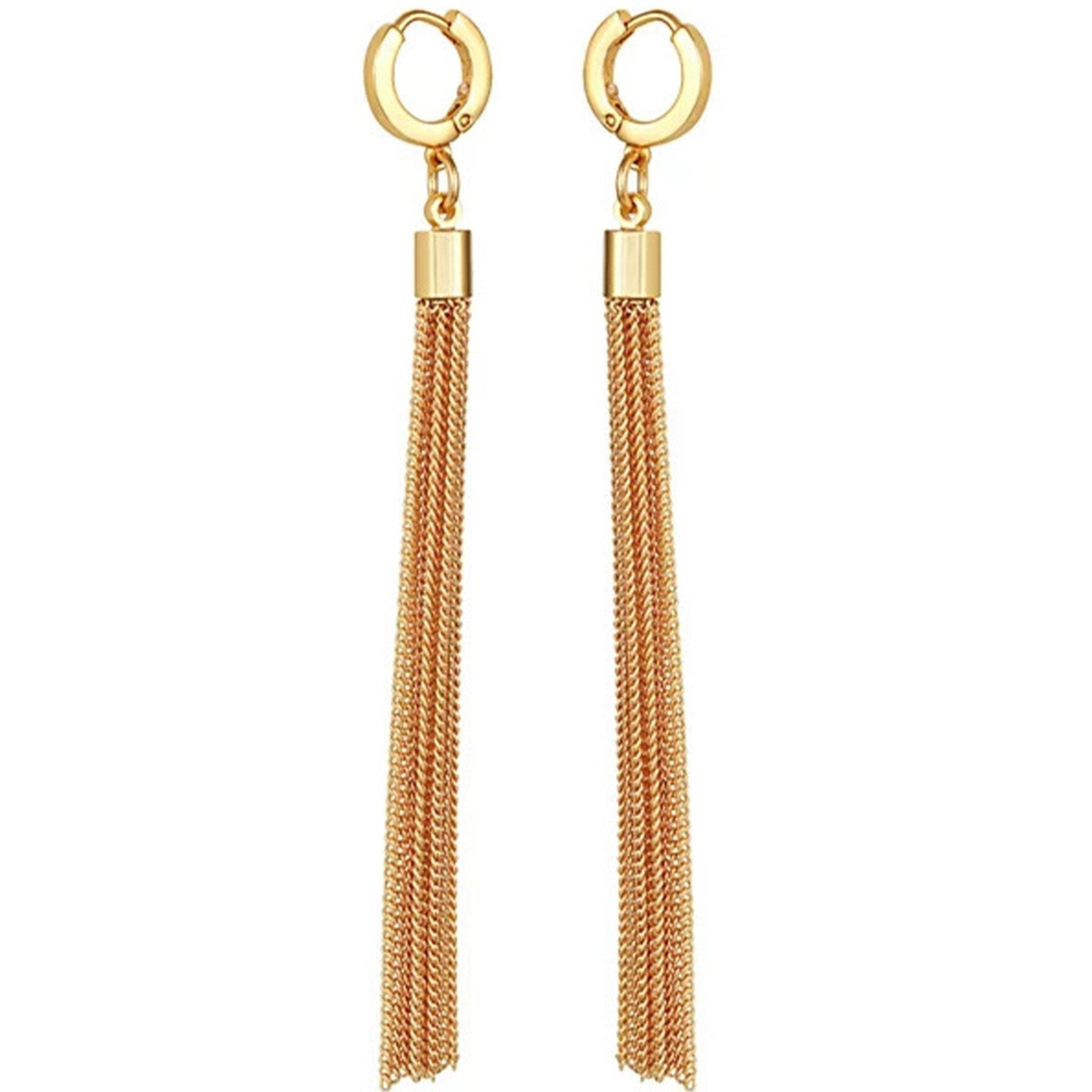 Goldtone Huggie Tassel Hoop Drop Earrings - Vince Camuto