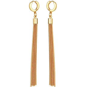 Goldtone Huggie Tassel Hoop Drop Earrings - Vince Camuto