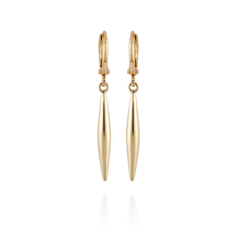 Goldtone Spear Dangle Huggie Hoop Dangle Drop Earrings - Vince Camuto