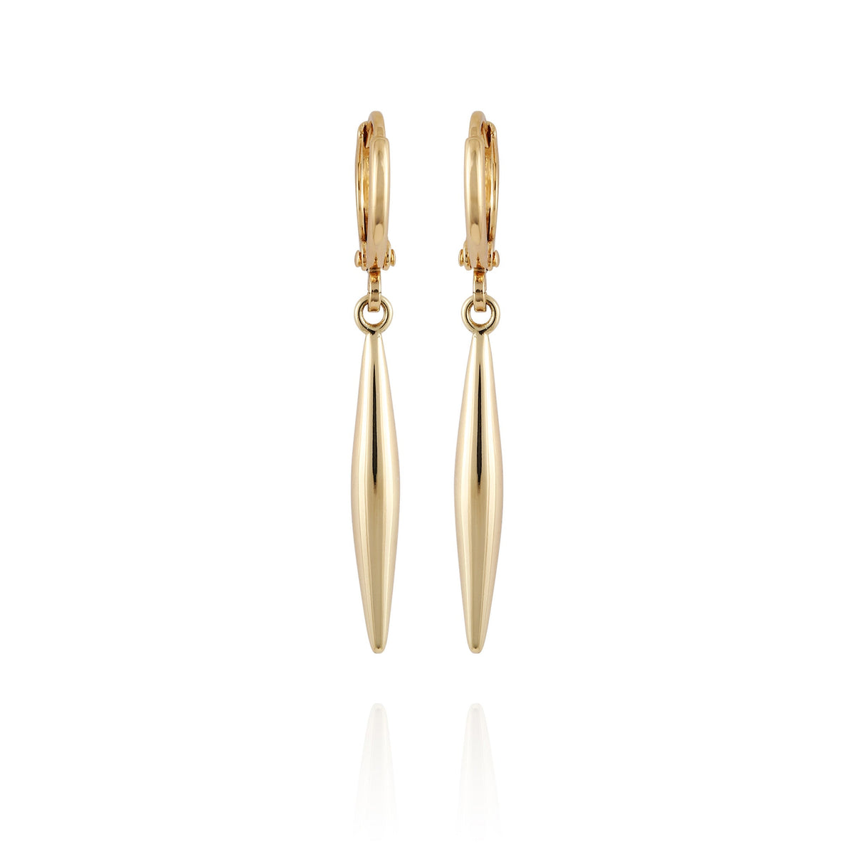 Goldtone Spear Dangle Huggie Hoop Dangle Drop Earrings - Vince Camuto