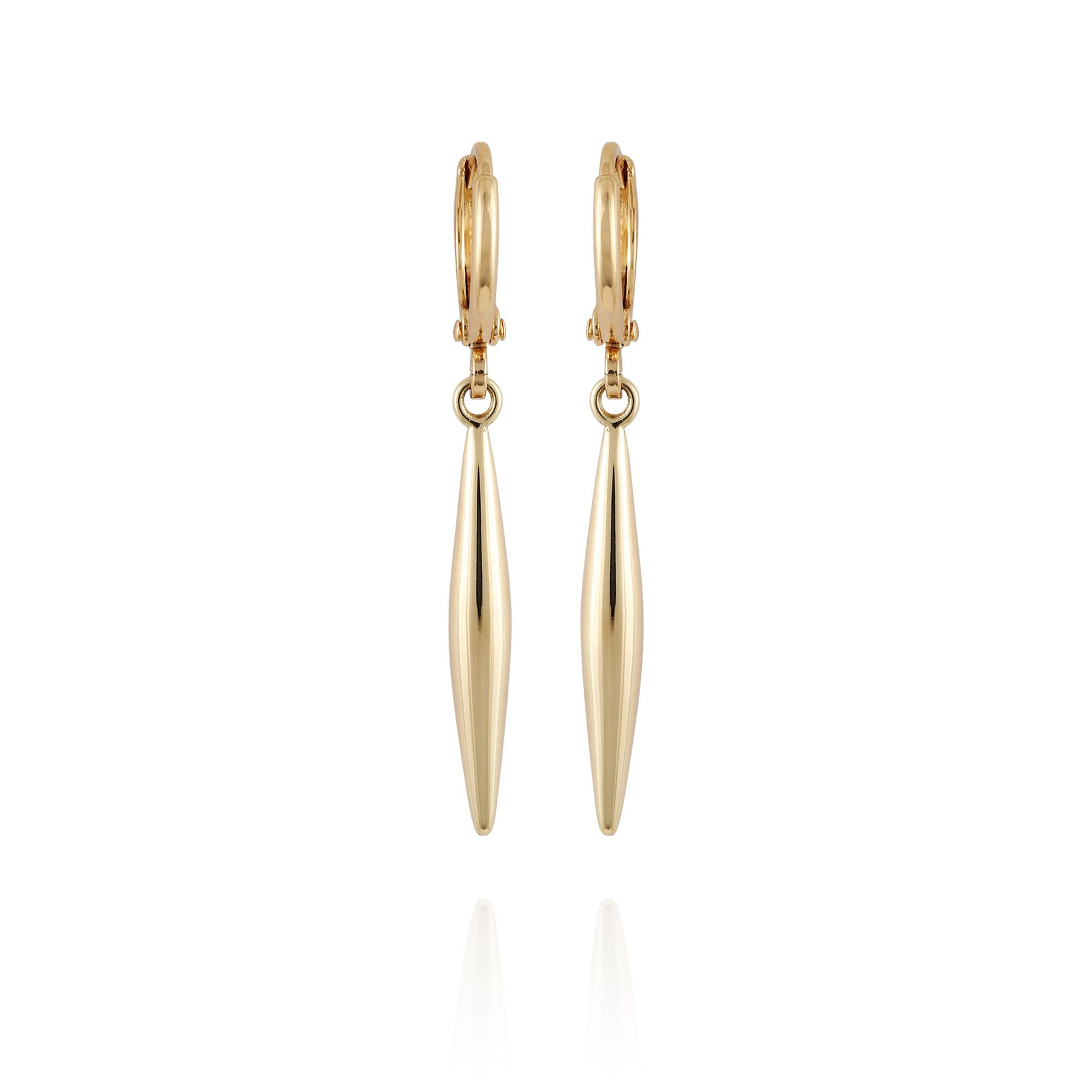 Goldtone Spear Dangle Huggie Hoop Dangle Drop Earrings - Vince Camuto