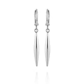 Silvertone Spear Dangle Huggie Hoop Drop Earrings - Vince Camuto