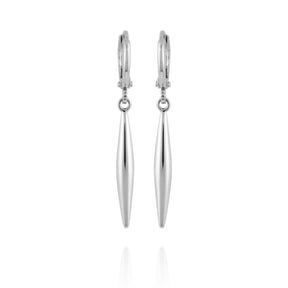 Silvertone Spear Dangle Huggie Hoop Drop Earrings - Vince Camuto
