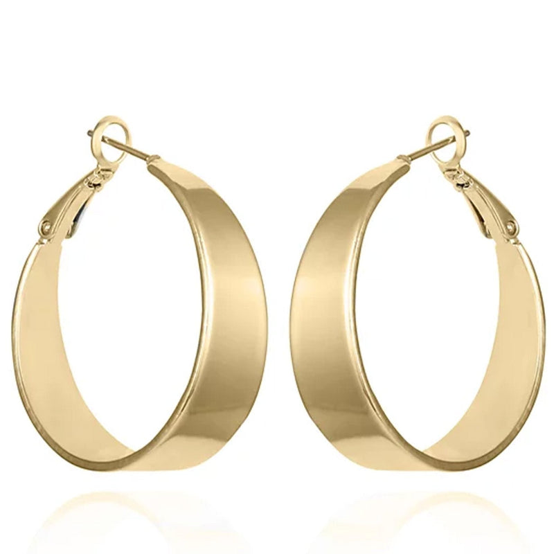 Band Thick Hoop Earrings