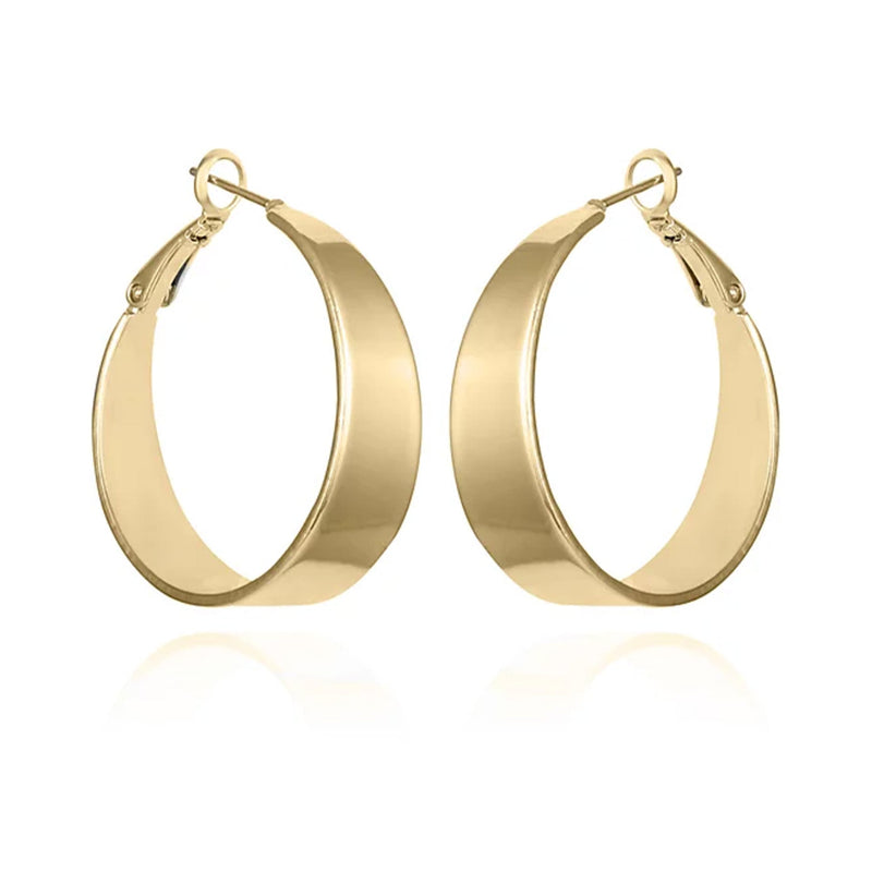 Band Thick Hoop Earrings