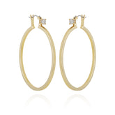 Goldtone Cubic Zirconia Large Hoops Earrings - Vince Camuto