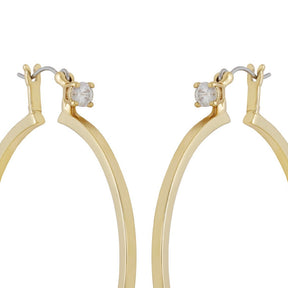 Goldtone Cubic Zirconia Large Hoops Earrings - Vince Camuto