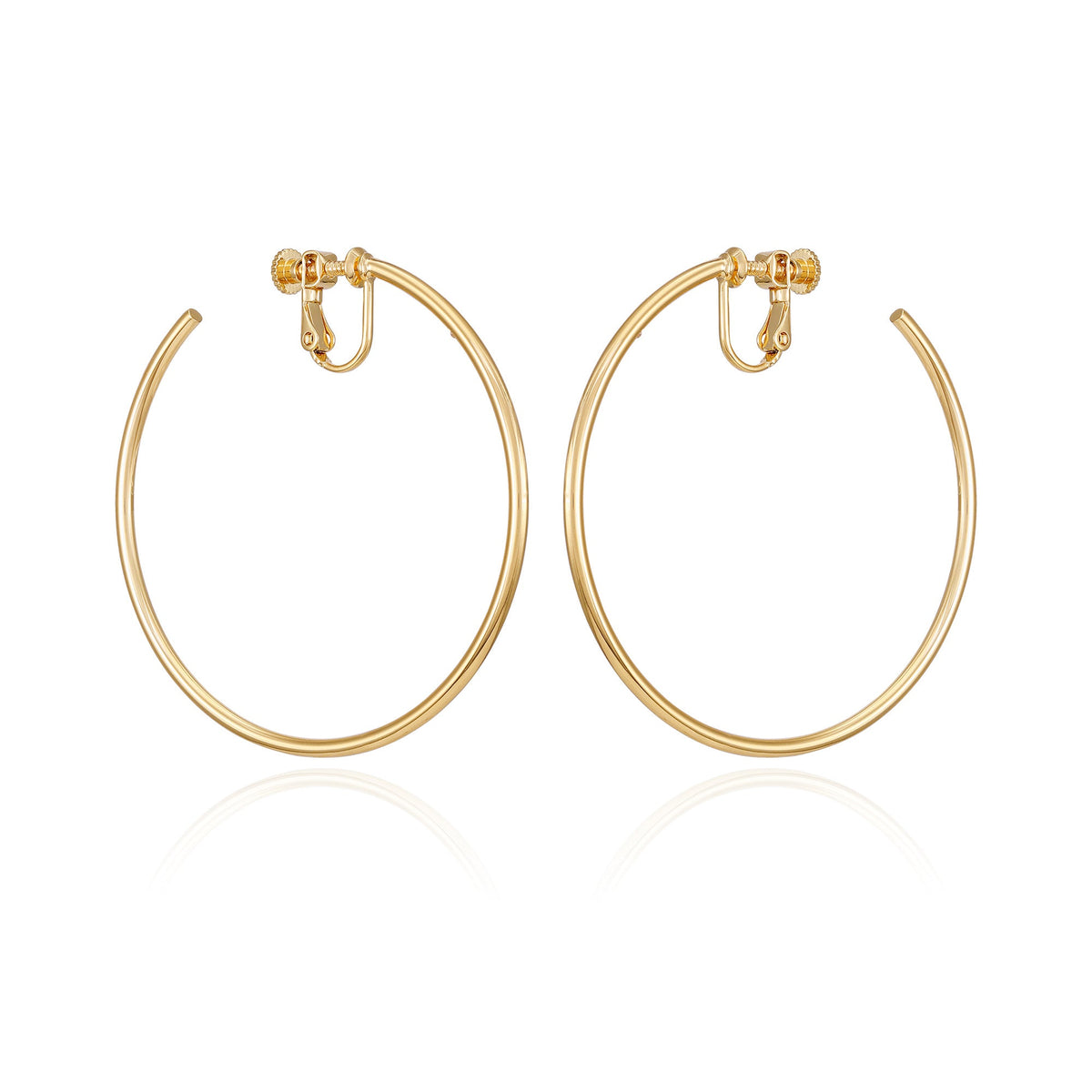 Large Open Hoop Clip On Earrings - Vince Camuto