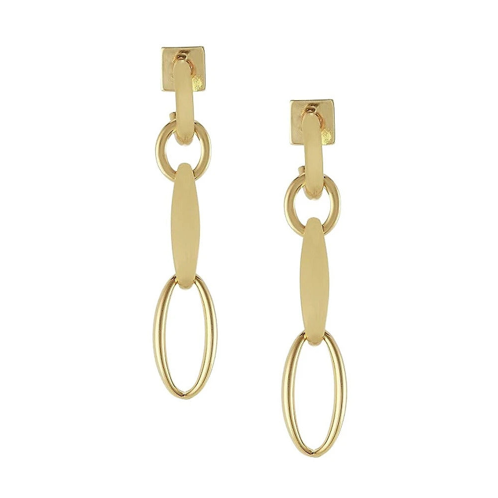 Goldtone Linear Hoop Post Earrings - Vince Camuto