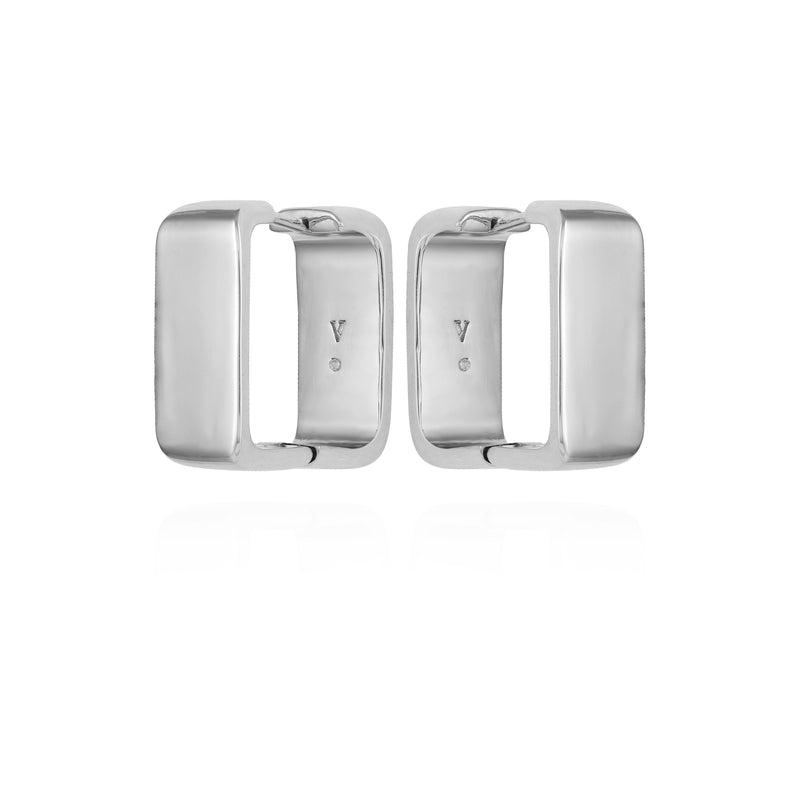 Brass Rectangle Hoop Earrings