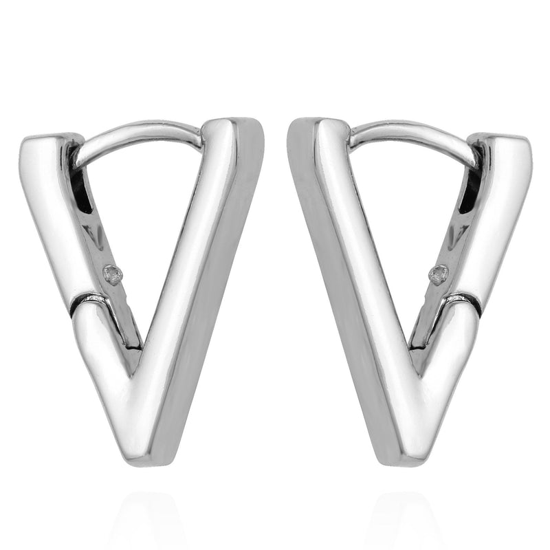 V-Hinge Huggie Earrings