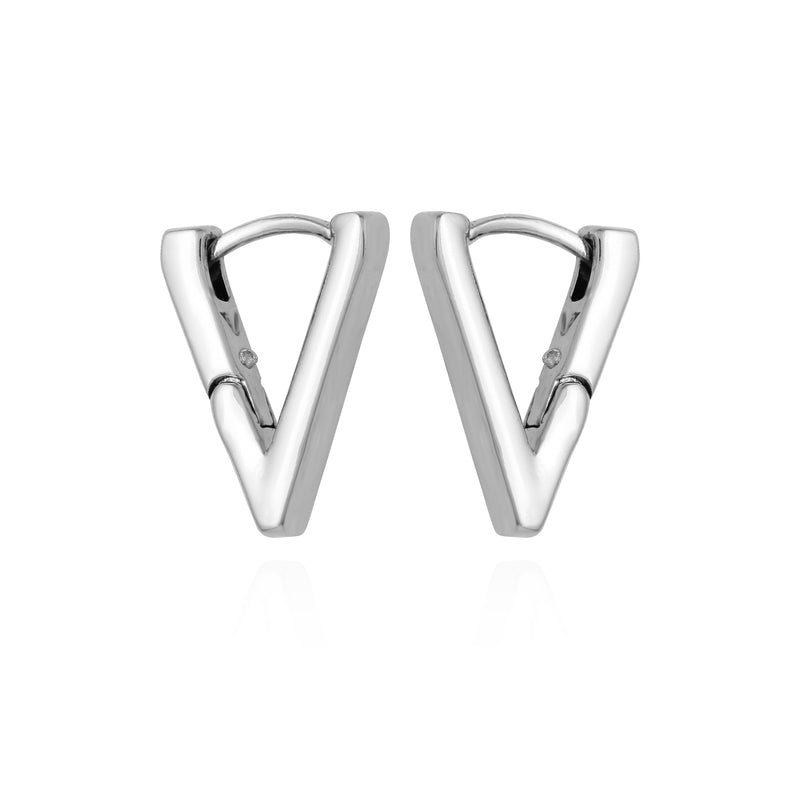 V-Hinge Huggie Earrings