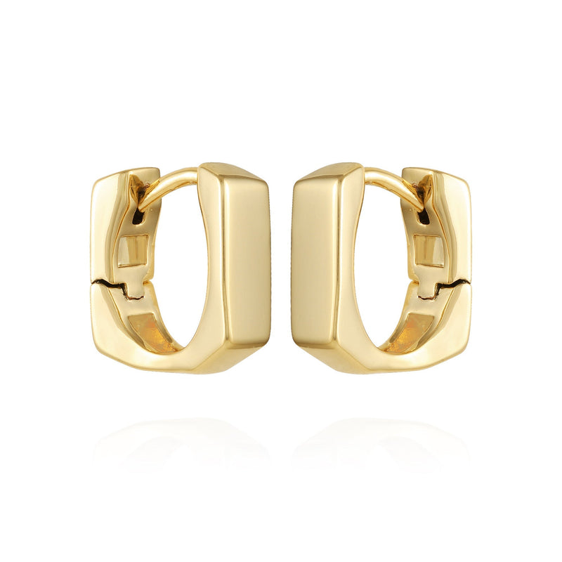 Rectangle Huggie Hoop Earrings