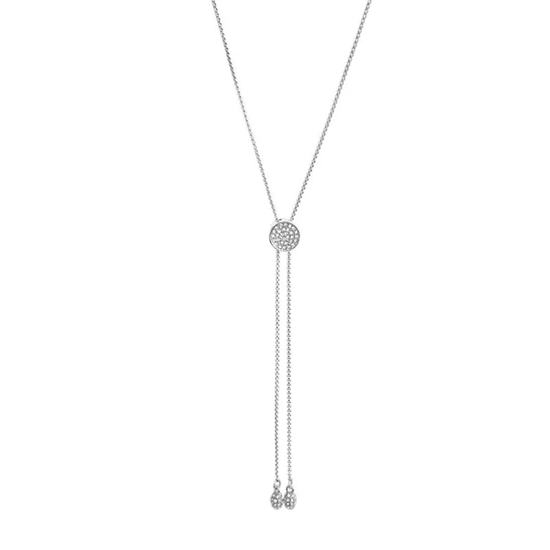 Pave Slider Bolo Necklace