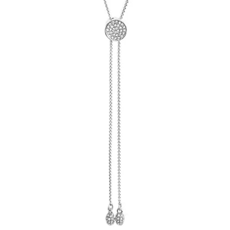 Pave Slider Bolo Necklace