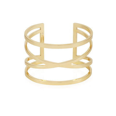 Goldtone Twisted Double Cuff Bracelet - Vince Camuto