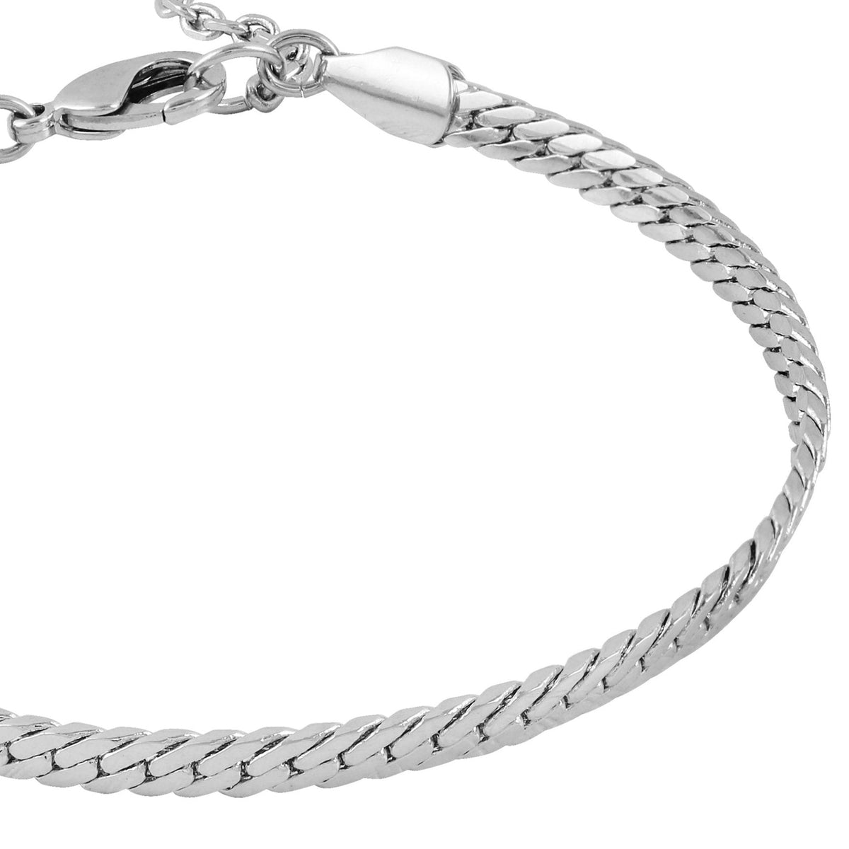 Silvertone Snake Chain Line Bracelet - Vince Camuto