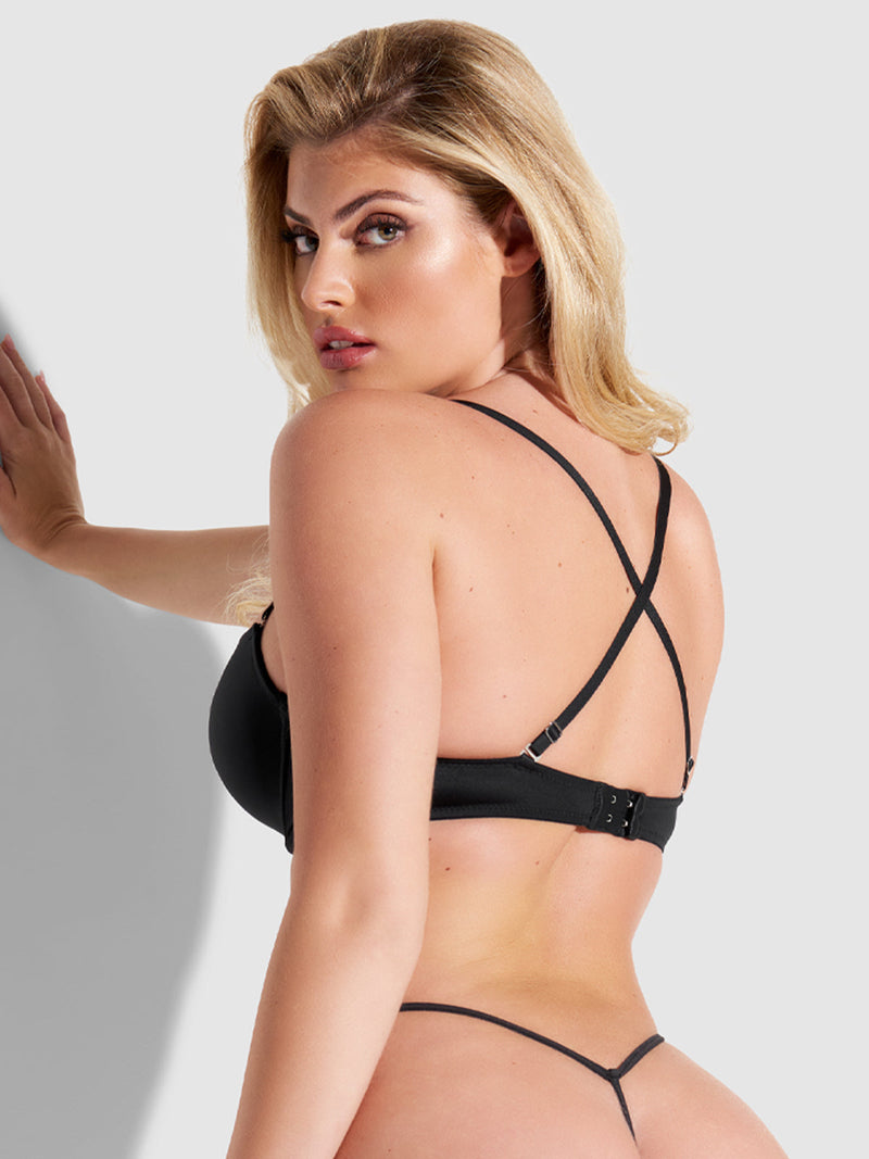 Hollywood Exxtreme Plunge Push Up Bra