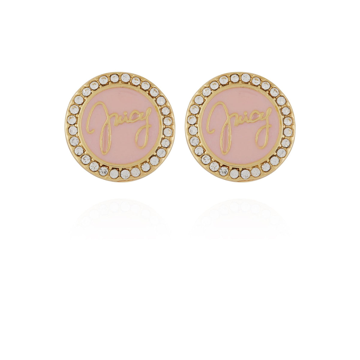 Circle Rhinestone Stud Earrings